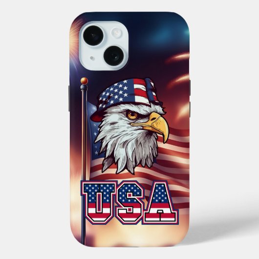 Patriottische Amerikaanse zeearend Case-Mate iPhone Case (Achterkant)