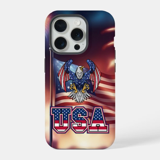 Patriottische Amerikaanse zeearend iPhone Hoesje (Achterkant)