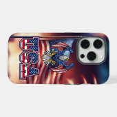 Patriottische Amerikaanse zeearend iPhone Hoesje (Achterkant horizontaal)