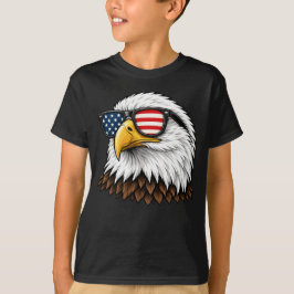 Patriottische Amerikaanse zeearend met Amerikaanse T-shirt