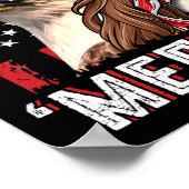 Patriottische Amerikaanse Zeearend Mullet Merica V Poster (Hoek)