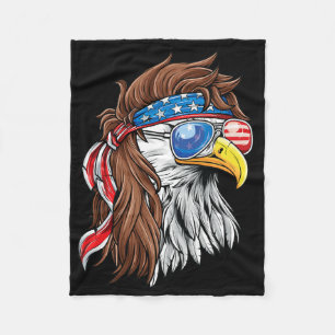 Patriottische Amerikaanse Zeearend Mullet Usa Amer Fleece Deken