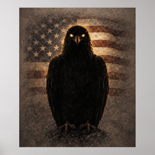 Patriottische Amerikaanse Zeearend Poster (Voorkant)
