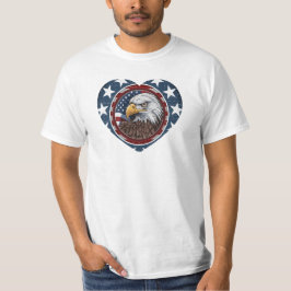 Patriottische Amerikaanse Zeearend T-shirt