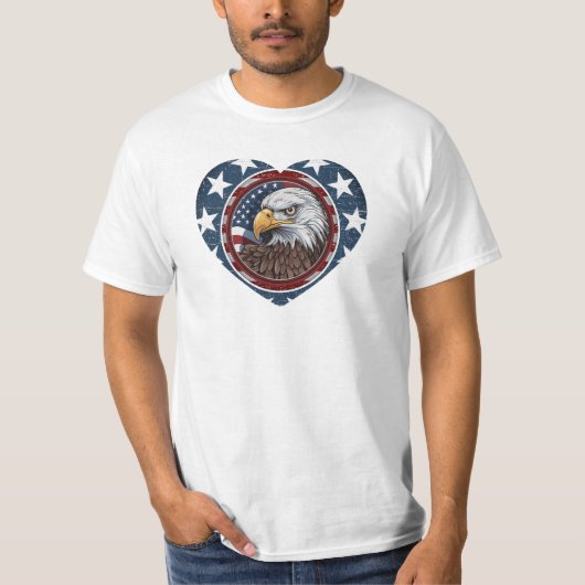 Patriottische Amerikaanse Zeearend T-shirt (Voorkant)