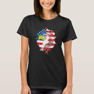 Patriottische Amerikaanse Zeearend Voor Mannen Mul T-shirt