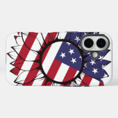Patriottische Amerikaanse Zonnebloem Case-Mate iPhone Case (Achterkant (horizontaal))