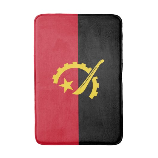 Patriottische Angolese vlag Badmat (Voorkant Verticaal)