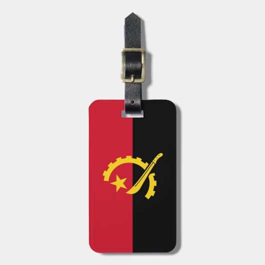 Patriottische Angolese vlag Bagagelabel (Voorkant verticaal)