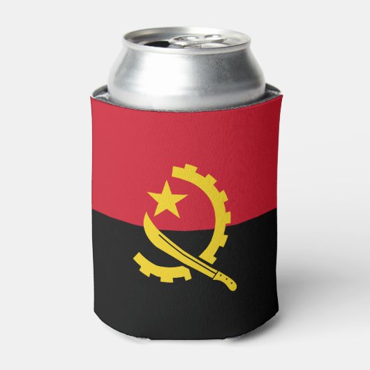 Patriottische Angolese Vlag Blikje Koeler (Blikje Voorkant)