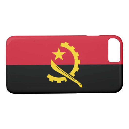 Patriottische Angolese vlag Case-Mate iPhone Case (Achterkant (Horizontaal))