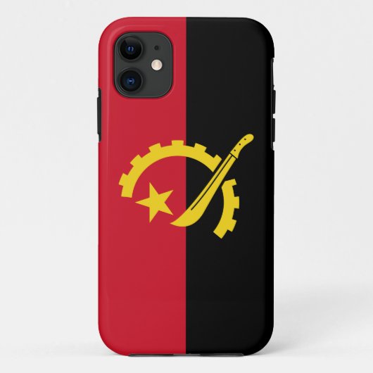 Patriottische Angolese vlag Case-Mate iPhone Case (Achterkant)