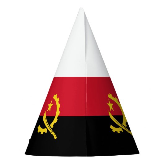 Patriottische Angolese vlag Feesthoedjes (Achterkant)