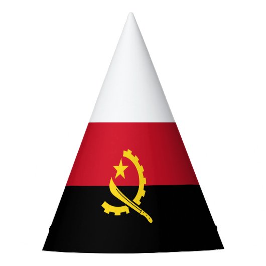 Patriottische Angolese vlag Feesthoedjes (Voorkant)