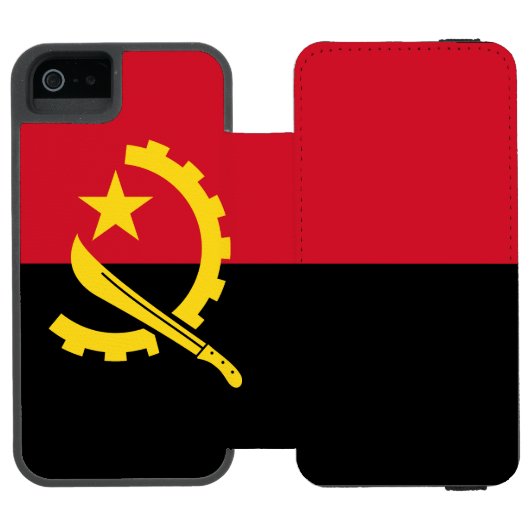 Patriottische Angolese vlag Incipio iPhone Portemonnee Hoesje (Agenda Open)
