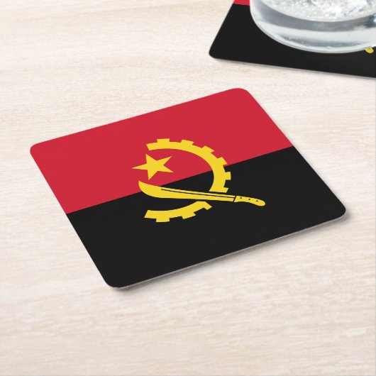 Patriottische Angolese vlag Kartonnen Onderzetters (Schuin)