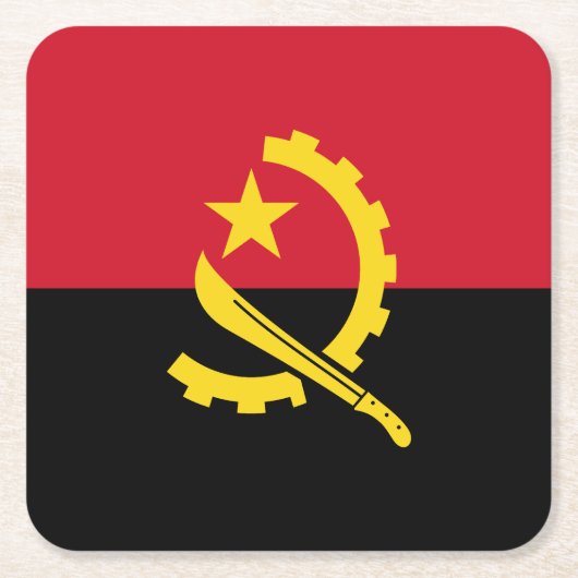 Patriottische Angolese vlag Kartonnen Onderzetters (Voorkant)