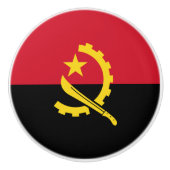 Patriottische Angolese vlag Keramische Knop (Voorkant)