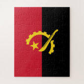 Patriottische Angolese vlag Legpuzzel (Verticaal)