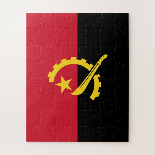 Patriottische Angolese vlag Legpuzzel (Verticaal)