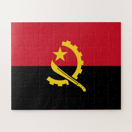 Patriottische Angolese vlag Legpuzzel (Horizontaal)