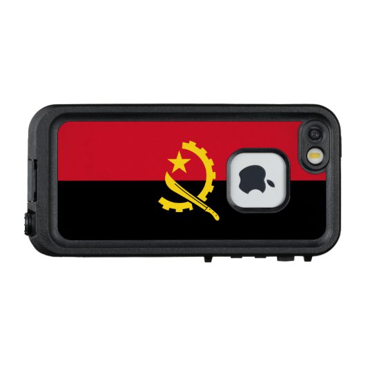 Patriottische Angolese vlag LifeProof iPhone Hoesje (Achterkant (horizontaal))