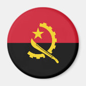 Patriottische Angolese vlag Magneet (Voorkant)