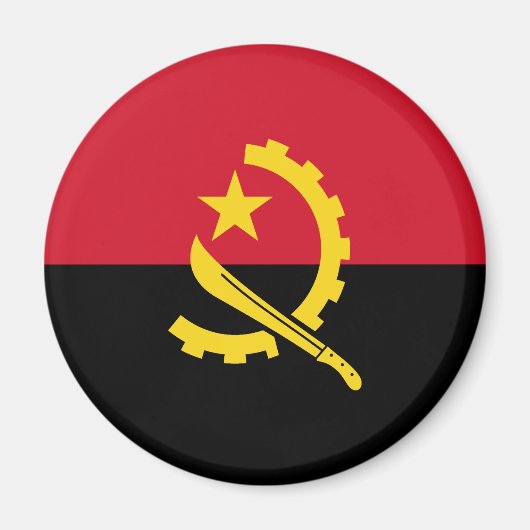 Patriottische Angolese vlag Magneet (Voorkant)