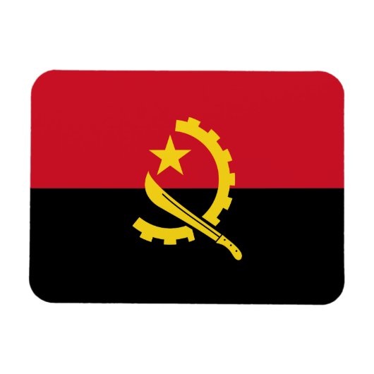Patriottische Angolese vlag Magneet (Horizontaal)