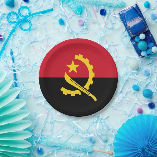 Patriottische Angolese vlag Papieren Bordje (Feest)