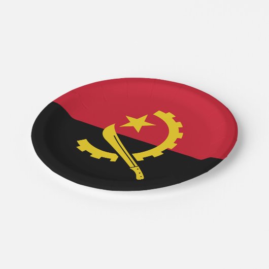 Patriottische Angolese vlag Papieren Bordje (Gekanteld)