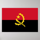 Patriottische Angolese vlag Poster (Voorkant)