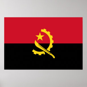 Patriottische Angolese vlag Poster
