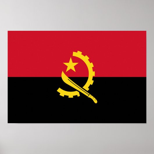 Patriottische Angolese vlag Poster (Voorkant)