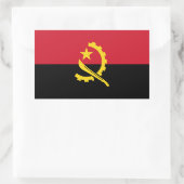 Patriottische Angolese vlag Rechthoekige Sticker (Tas)