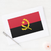 Patriottische Angolese vlag Rechthoekige Sticker (Envelop)