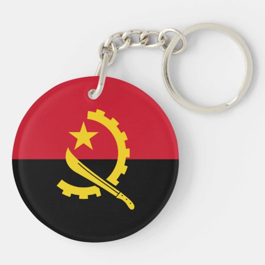 Patriottische Angolese vlag Sleutelhanger (Achterkant)