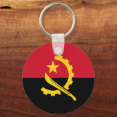 Patriottische Angolese vlag Sleutelhanger (Voorkant)