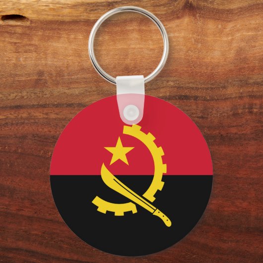 Patriottische Angolese vlag Sleutelhanger (Voorkant)