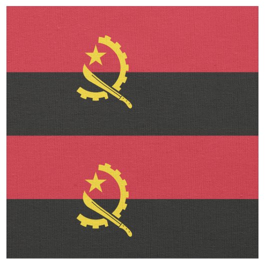 Patriottische Angolese vlag Stof (Close Up)
