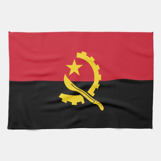 Patriottische Angolese vlag Theedoek (Horizontaal)