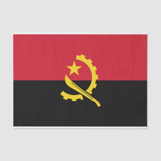 Patriottische Angolese vlag Tissuepapier (Voorkant)