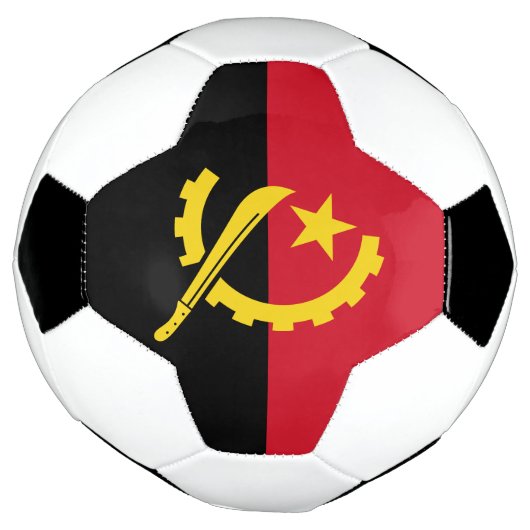 Patriottische Angolese vlag Voetbal (Gedraaid)