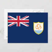 Patriottische Anguilla-vlag Briefkaart (Voorkant / Achterkant)