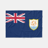 Patriottische Anguilla-vlag Fleece Deken (Voorkant (Horizontaal))