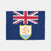 Patriottische Anguilla-vlag Fleece Deken (Voorkant (Horizontaal))