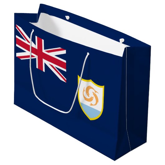 Patriottische Anguilla-vlag Groot Cadeauzakje (Voorkant Gekanteld)