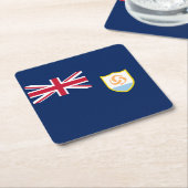 Patriottische Anguilla-vlag Kartonnen Onderzetters (Schuin)