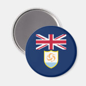 Patriottische Anguilla Vlag Magneet (Voorkant / Achterkant)