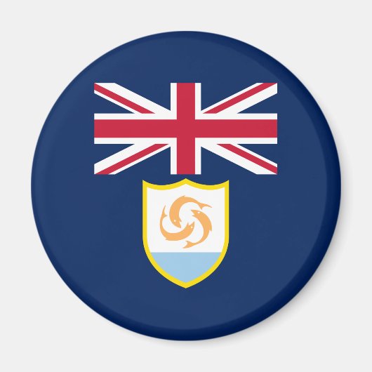 Patriottische Anguilla Vlag Magneet (Voorkant)